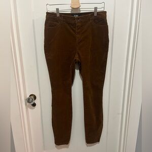 Icōne Skinny Stretch Corduroy Pants – Brown – Size 8